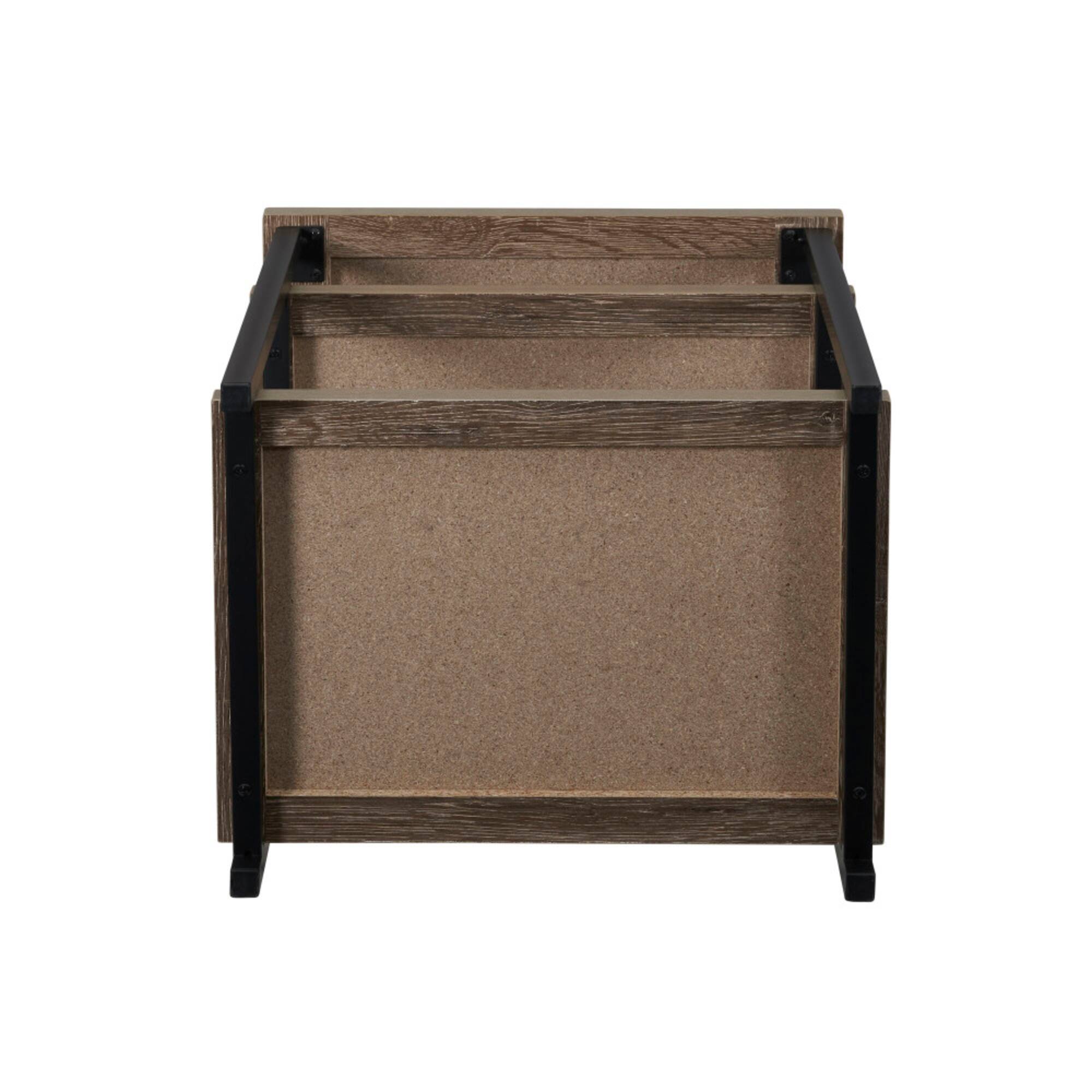 Household Essentials Jamestown Ashwood 2-Shelf End Table